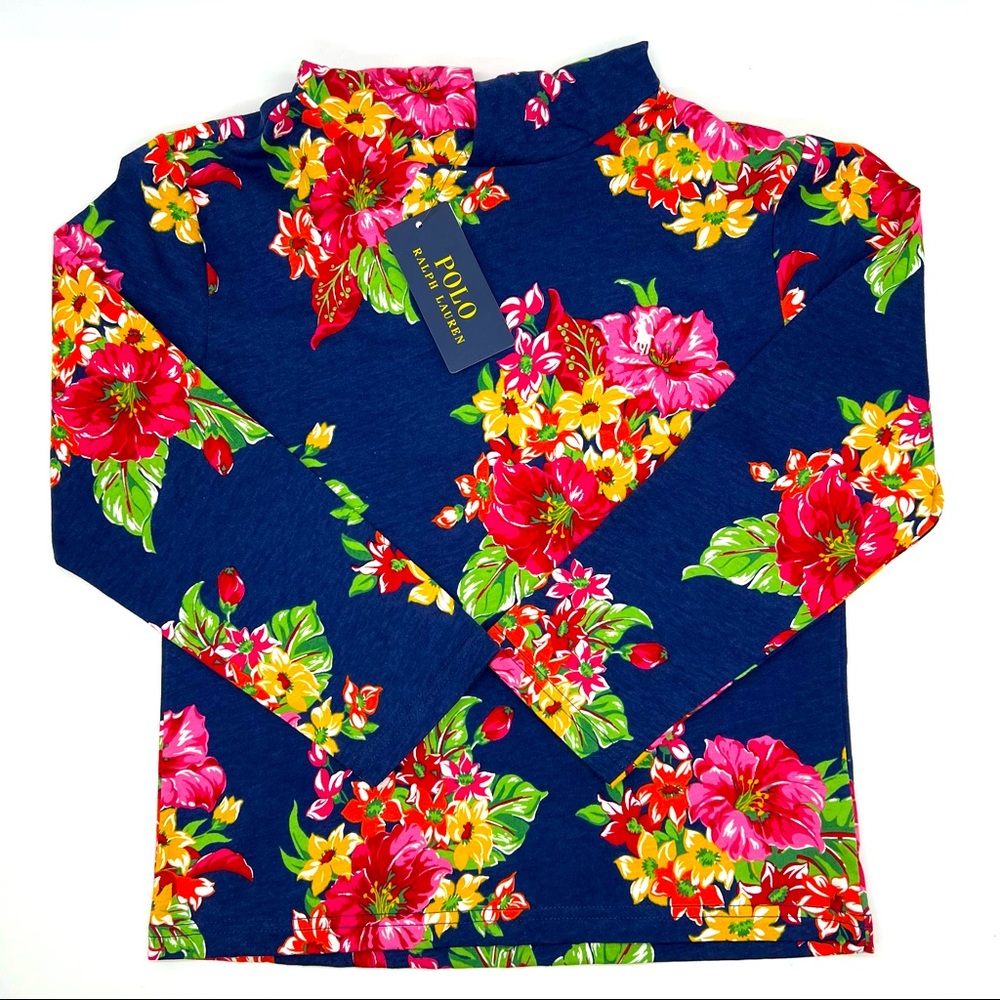 Polo Ralph Lauren Boys Floral Long Sleeve Hoodie New Medium